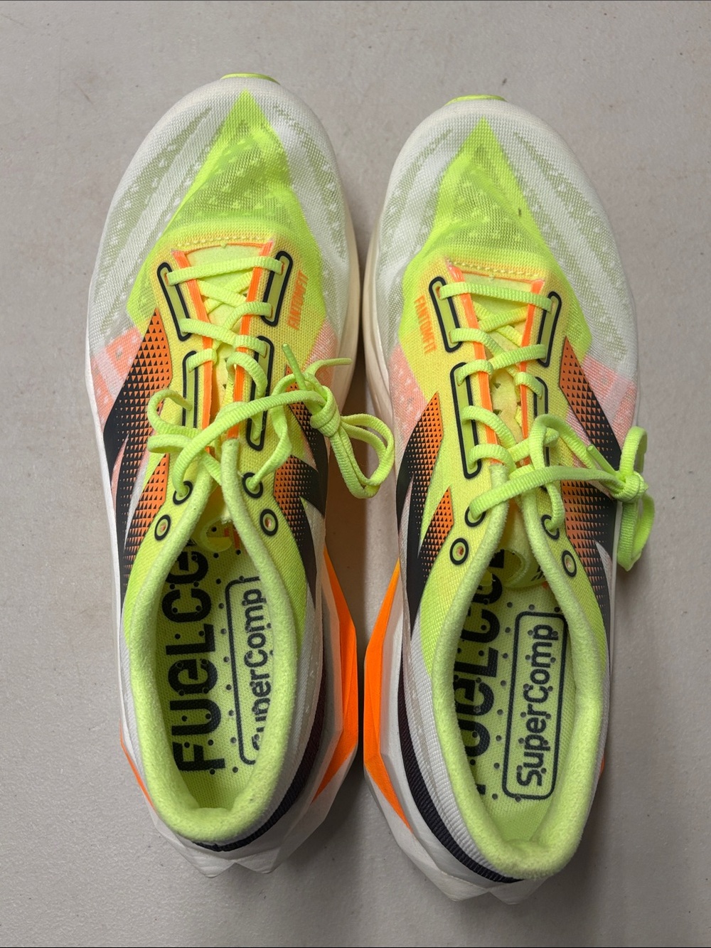 New Balance Neon Yellow & Orange Supercomp Running Shoes